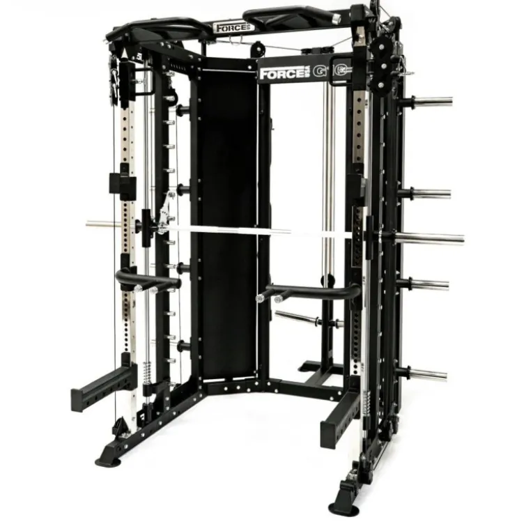 Smith machine de musculation Force USA G10 Multifonction avec poulie à charge libre et Accessoires - 400 exercices réalisables