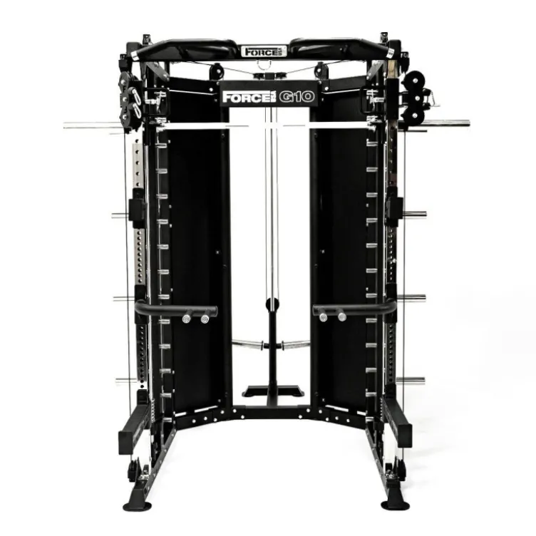 Smith machine de musculation Force USA G10 Multifonction avec poulie à charge libre et Accessoires - 400 exercices réalisables