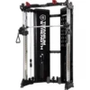 Smith machine à double poulie réglable avec colonnes de poids 2 x 90 kg Titanium Strength FT90 - Structure pliable