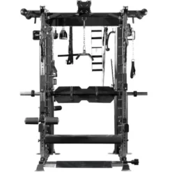 Smith Machine G20 Force USA avec fonction rack et leg press avec poulie double - Divers accessoires inclus