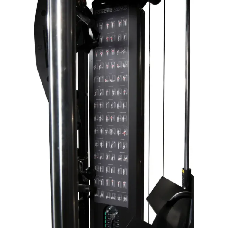 Smith Machine G20 Force USA avec fonction rack et leg press avec poulie double - Divers accessoires inclus