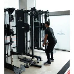 Smith Machine Multifonctionnelle avec doubles poulies et colonnes de poids 2 x 120 kg - B500 PRO Titanium Strength Elite Series