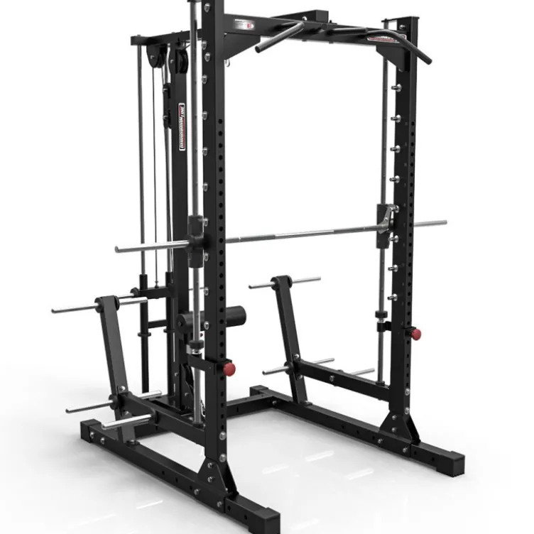 Smith machine multipresse à barre guidée avec poulie haute et basse