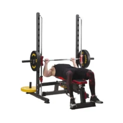 Smith machine multipress en acier pour entraînement de musculation avec disques standards ou olympiques