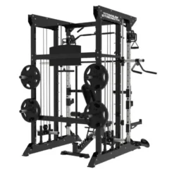 Smith machine multi-équipée de musculation avec accessoires divers - Training complet en homegym - B100 V2