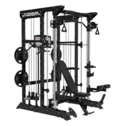 Smith machine multi-équipée de musculation avec accessoires divers - Training complet en homegym - B100 V2