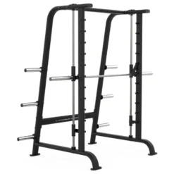 Smith Machine Professionnelle ultra fluide avec support de rangement - Capacité 250 kg - Titanium StrengthBlack Series