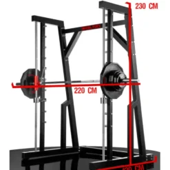 Smith Machine professionnelle avec barre libre et capacité de charge extrême 800 kg