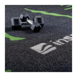 Speedtrack en gazon synthétique 10 x 2 m avec dessous antidérapant et échelle numérique pour le crossfit