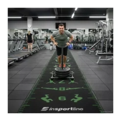 Speedtrack en gazon synthétique 10 x 2 m avec dessous antidérapant et échelle numérique pour le crossfit