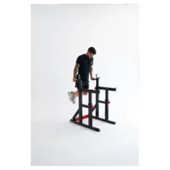 Squat et dip stand de musculation à hauteur et largeur ajustables pour homegym avec capacité de charge de 272 kg