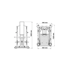 Standing Chest Press ATX à charge libre ultra compact - Capacité de charge 200 kg - Brustpresse