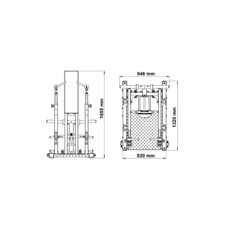 Standing Chest Press ATX à charge libre ultra compact - Capacité de charge 200 kg - Brustpresse