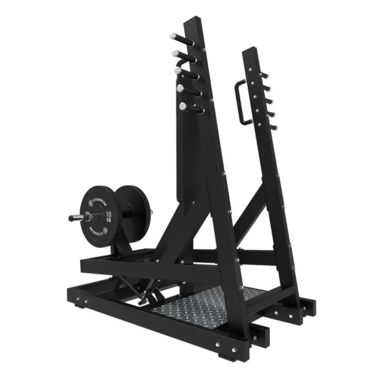 Standing chest press machine jusqu'à 250 kg Titanium Strength Élite EL-PL65 - Standing press machine avec 6 options de prises
