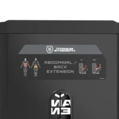 Station à Abdominaux et Lombaires avec colonne de poids 125 kg Black Series RX – Titanium Strength – BSRX-S39