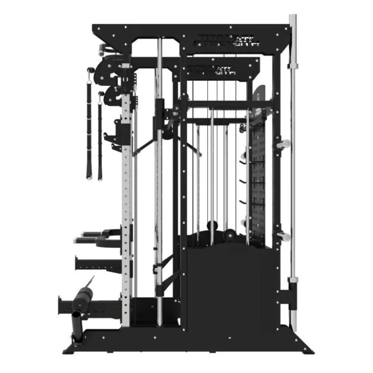 Station All-In-One Titanium Strength B200 V4 avec smith machine et double poulie 240 kg + Accessoires