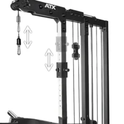 Station ATX triplex à charge guidée avec banc multi-réglable support à options - Gym multi-station colonne de poids