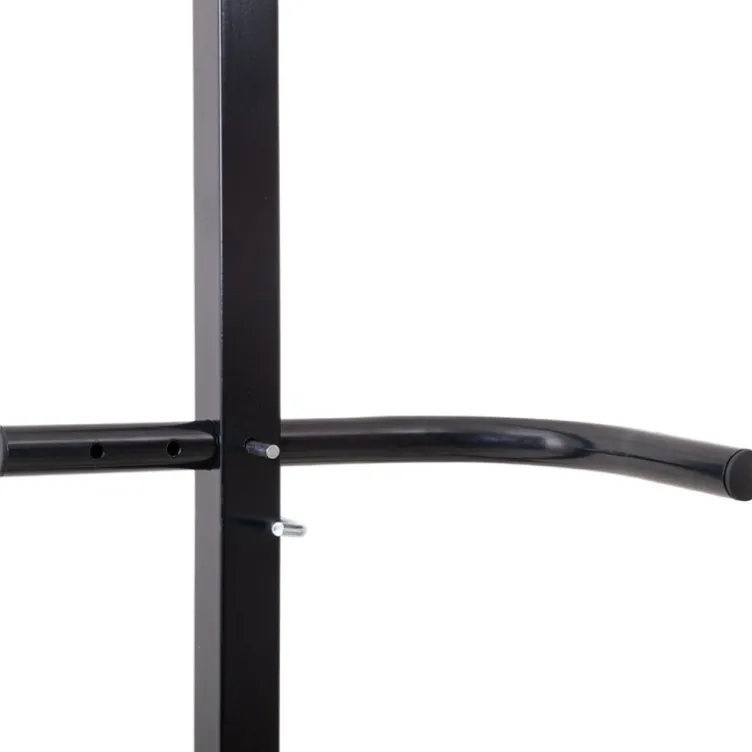 Station autoportante pour exercices de tractions et dips - Barre de traction réglable en hauteur et barres parallèles ajustables
