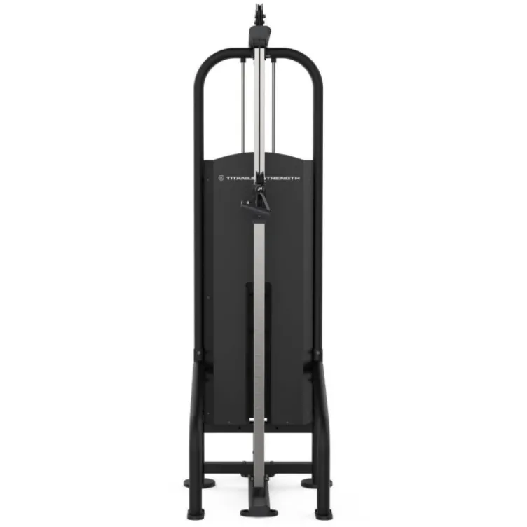 Station compacte à poulie haute et basse - Charge guidée 90 kg - Black Series Titanium Strength