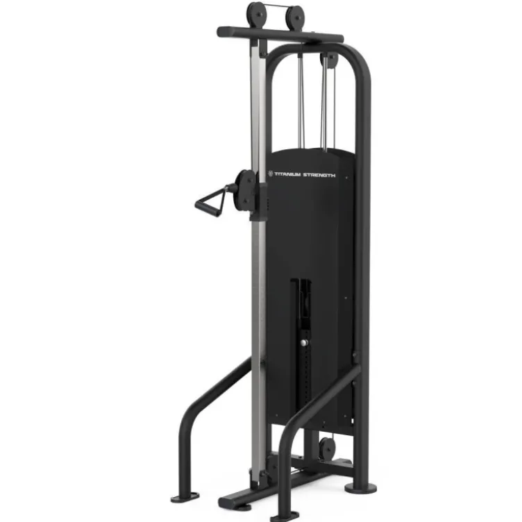 Station compacte à poulie haute et basse - Charge guidée 90 kg - Black Series Titanium Strength
