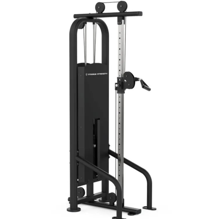 Station compacte à poulie haute et basse - Charge guidée 90 kg - Black Series Titanium Strength