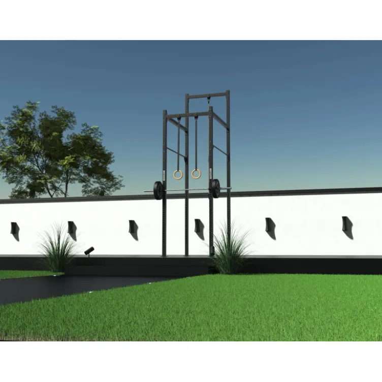 Station de Crossfit Mighty en acier galvanisé complète et polyvalente fixable en extérieur