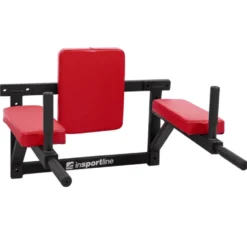Station de dips et abdos à fixation murale premium - capacité de 100 kg pour musculation à domicile