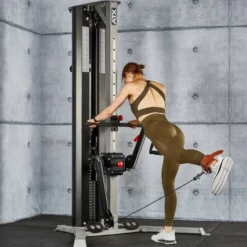 Station de musculation ATX à poulie double : Functional Trainer Autoportant colonne de poids 80 kg