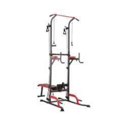 Station de musculation avec chaise romaine et banc de musculation - Divers câbles de tirage