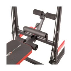 Station de musculation avec chaise romaine et banc de musculation - Divers câbles de tirage