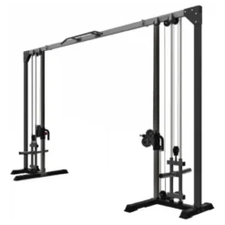 Station de musculation cable crossover avec 2 x colonnes de poids à charges libres
