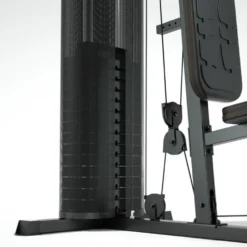 Station de musculation complète pour Home-Gym avec colonne de poids 90 kg