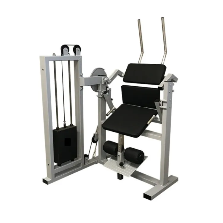 Station de musculation Crunch professionnelle pour abdominaux à charge guidée - 80 kg de poids