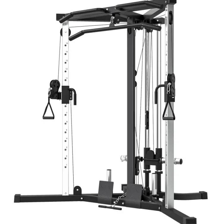 Station de musculation d'angle multifonction avec barre de traction - Cage home gym 15 positions réglables