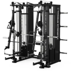 Station de musculation multipostes avec double poulies et colonnes de poids 90 kg - B300 Titanium Strength