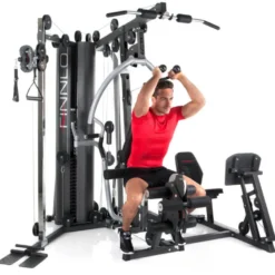 Station de musculation multifonctions avec presse pour les jambes - Home gym Autark 6800