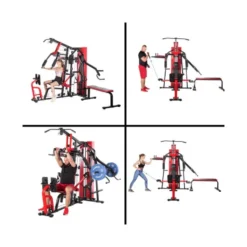 Station de musculation multipostes pour Home gym - Bras leviers et presse à cuisses