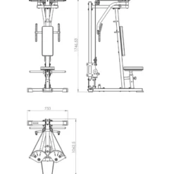 Station de musculation PecFly / RearDelt pour entraînement des pectoraux et des dorsaux