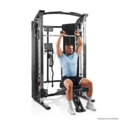 Station de musculation polyvalente avec double colonne de poids de 80 kg - Autark FT3