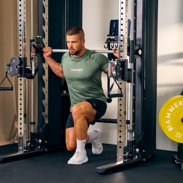Station de musculation polyvalente avec double colonne de poids de 80 kg - Autark FT3
