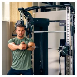 Station de musculation polyvalente avec double colonne de poids de 80 kg - Autark FT3