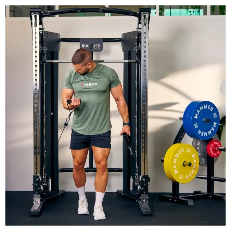 Station de musculation polyvalente avec double colonne de poids de 80 kg - Autark FT3