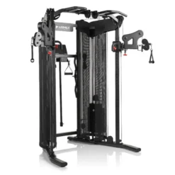 Station de musculation polyvalente 2 x 80 kg avec barre de traction et set d'accessoires - Compacte et complète pour homegym