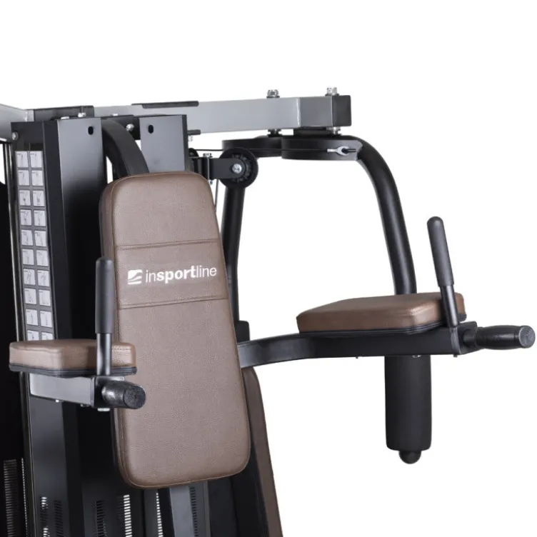 Station de musculation 5 postes en 1 pour entraînement à domicile - Machine de fitness multiposte avec presse à cuisse
