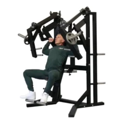 Station de musculation 2 postes en 1 Shoulder Press et Chest Press à charges libres avec siège inclinable