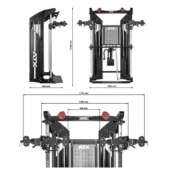 Station de musculation à poulie vis à vis double 2 x 90 kg ATX