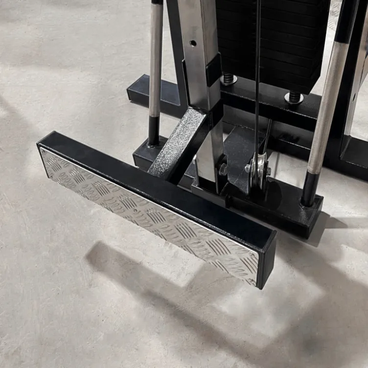 Station de musculation poulie réglable professionnelle avec colonne de poids 80 kg