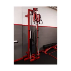 Station de musculation poulie réglable professionnelle avec colonne de poids 80 kg
