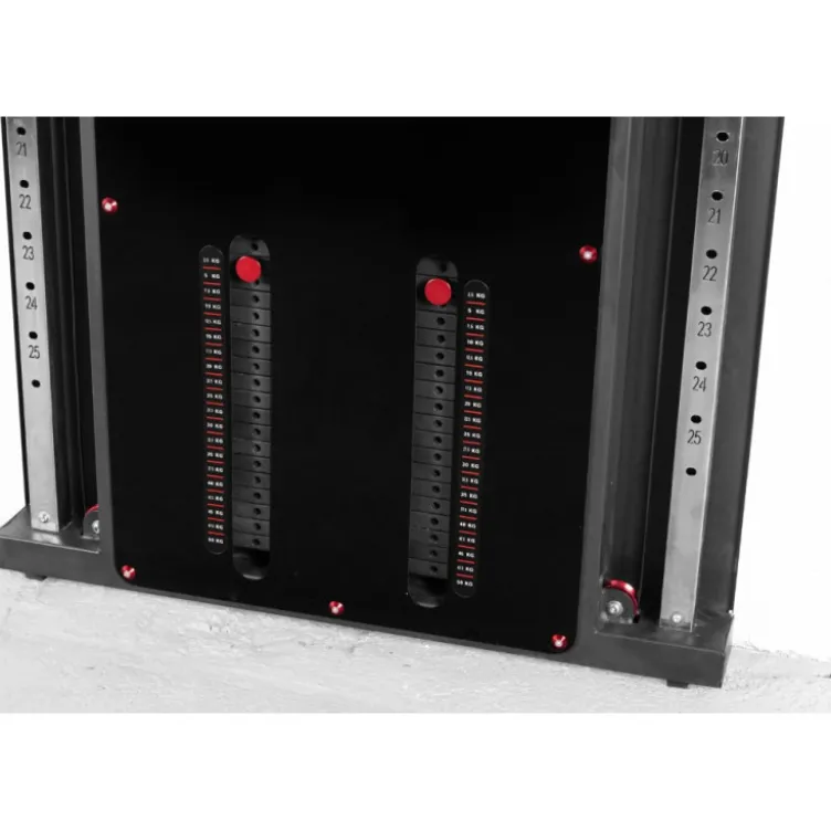 Station de musculation Slim Cross Over avec doubles poulies ajustables de 50 kg