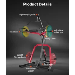 Station de musculation Triplex avec bras de levier et système de tirage haut et bas pour home gym
